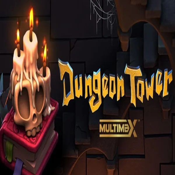Dungeon Tower slot logo by Peter & Sons at Aphrodite Casino