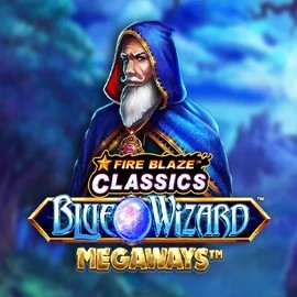Play the Fire Blaze Blue Wizard Megaways slot by Rarestone Gaming on Aphrodite Casino