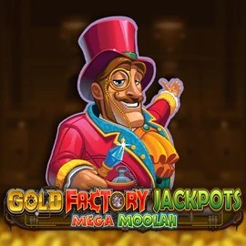 Gold Factory Jackpots Mega Moolah logo – Jackpots by Aurum Signature Studios at Aphrodite Casino