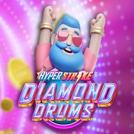 Hyper Strike Diamond Drums slot logo by Gameburger Studios at Aphrodite Casino