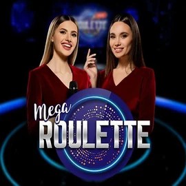 Mega Roulette online game logo by Pragmatic Play on casinoaphrodite.eu