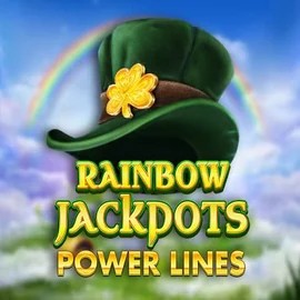 Rainbow Jackpots Power Lines slot logo by Red Tiger Gaming at Aphrodite Casino